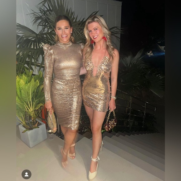 L. ALICE – GOLD COCKTAIL DRESS - Picture 2 of 4